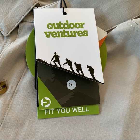 NWT Outdoor Ventures Long Sleeve Hiking Shirts 
UV Protection
Men’s 2XL 
Khaki - Picture 5 of 8